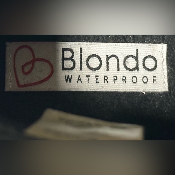 Blondo Drew Black Leather Ankle Boots Womens Waterproof Front Zip NWOB - Picture 9 of 9